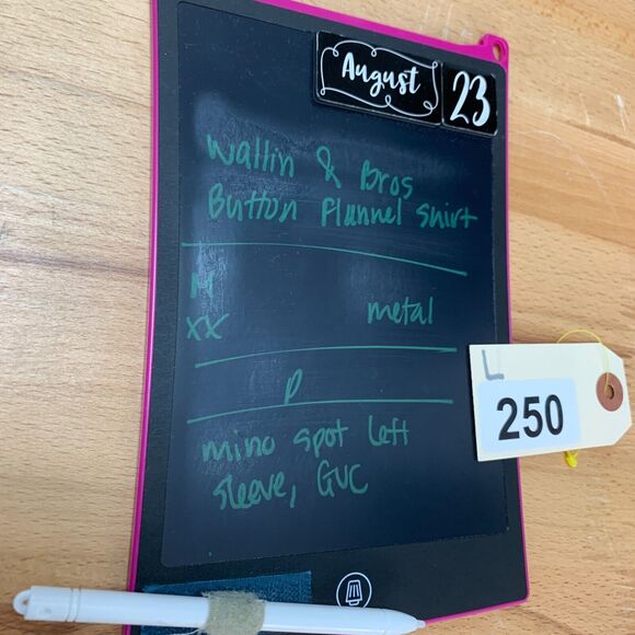 Wallin Bros Shirt Mens 2XL XXL Metal Blue Plaid Long Sleeve Cotton Button Up - Picture 11 of 12